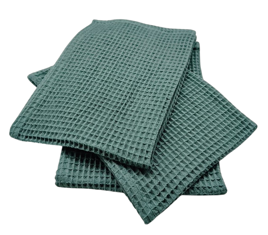 Green Waffle Dish Towel